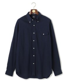 J.PRESS MEN 【J.PRESS ORIGINALS】【UNISEX】Cotton Silk Yarn Dyed Twill B.D. Shirts / Baggy-Fit