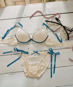 San-ai Resort（三愛水着楽園） シアードットチュール　ブラジャー＆ショーツセット【northerly】