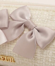 Maison de FLEUR ツイードリボンロングポーチ
