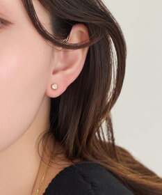 Phoebe 【金属アレルギー対応】ジュエルハートピアス(片耳)　ゴールド/サージカルステンレス