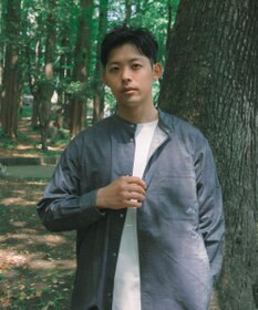 SHARE PARK MENS 【UVカット・撥水・ストレッチ】イージーデニムノーカラーシャツ