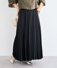 Green Parks サテン変形プリーツスカート