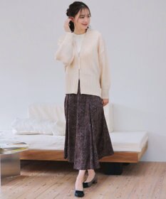 Tiaclasse 【洗える】ダブルジップリブニットカーディガン