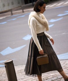 組曲 ナイロンファー ニット