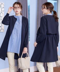 Tiaclasse 【洗える】タックヨーク着流しパフスリ－ブコート