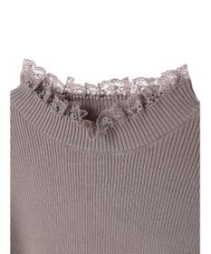 earth music&ecology レースドッキングリブニット