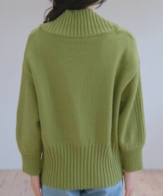 Tiaclasse 【洗える】ダブルジップリブニットカーディガン