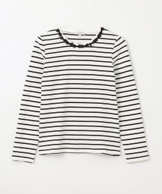 ANY KIDS リボン×ボーダー長袖Tシャツ