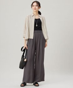 自由区 【カタログ掲載・セットアップ対応・接触冷感・UVケア・洗える】エアリーツイルワイド パンツ