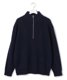 J.PRESS YORK STREET 【UNISEX】:ウールカシミヤ ハーフジップニット
