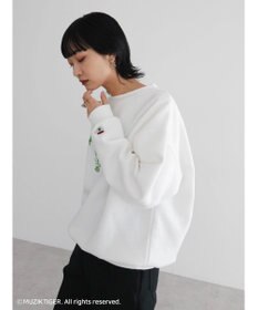 Green Parks ムジークタイガー／裏起毛プリントプルオーバー