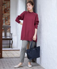 Tiaclasse 【安田美沙子さん着用・洗える】T/R両面起毛ストレッチパンツ