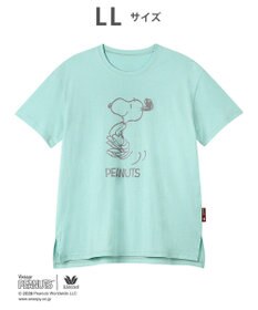 WACOAL PEANUTS トップス 4分袖 Tシャツ 綿100%(本体) スヌーピー レディース FTT168 /ワコール