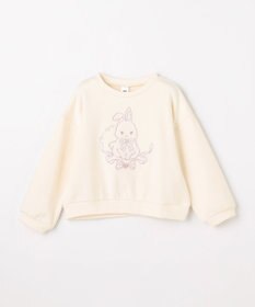 ANY KIDS アニマル刺繍 裏シャギー トレーナー