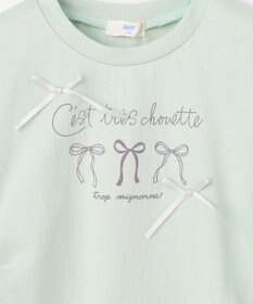 ANY KIDS 【洗濯機可能】ドロスト 裾リボンTシャツ