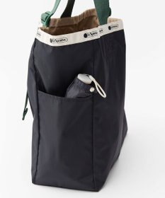 LeSportsac LG HANDLE ADJ TOTE/ディープシー/ボトルグリーンウェビング