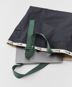 LeSportsac LG HANDLE ADJ TOTE/ディープシー/ボトルグリーンウェビング