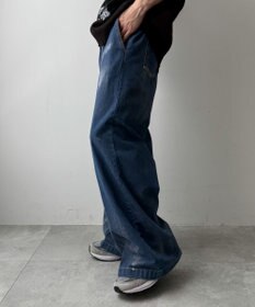 WEGO メタリックプリントデニムパンツ