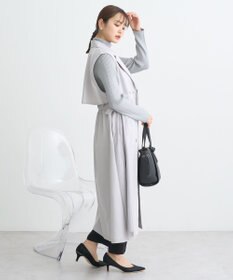 earth music&ecology サイドプリーツジレンチ