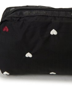LeSportsac RECTANGULAR COSMETIC/レッド/ホワイトハートEMB