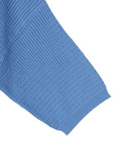 CRAFT STANDARD BOUTIQUE 透かし編み半袖ニットポロシャツ