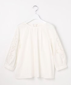 自由区 S エンブロイダリーブロードパフスリーブ ブラウス