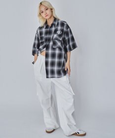 WEGO 【ユニセックス着用ITEM】グラフィックオンブレチェックシャツ（SS）