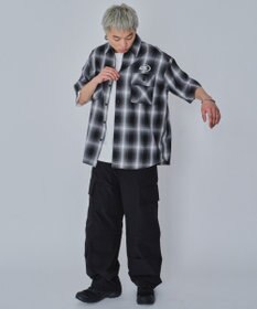 WEGO 【ユニセックス着用ITEM】グラフィックオンブレチェックシャツ（SS）