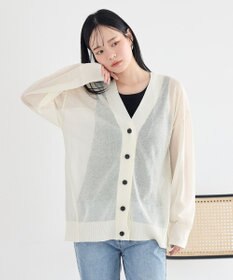 earth music&ecology シアーＶネックカーディガン