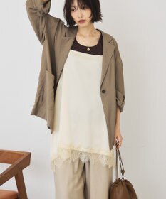 AMERICAN HOLIC イレギュラーヘムサテンレースキャミソール