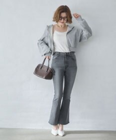 WEGO 【美脚パンツ】ストレッチフレアデニムパンツ