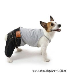 PET PARADISE Ｌｅｅ キャミソール ブラック デニム  パンツつなぎ 【小型犬】