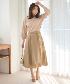 Feroux 【洗える】プリーツコンビ スカート