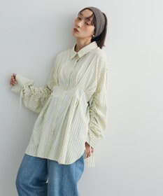 Green Parks 【WEB限定】ドロストシャーリングウエストタックシャツⅡ