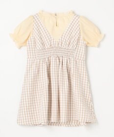 組曲 KIDS 【100㎝】ギンガムドッキング  ワンピース