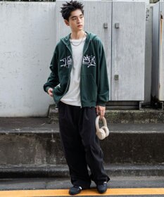 WEGO ワッペンロゴジップパーカー