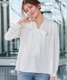 Tiaclasse 【ブラウス&ベスト&パンツ3点セット】リボンタイブラウス＋ベスト付き 3点セットアップ