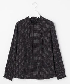 J.PRESS LADIES S スエード幾何プリント ブラウス