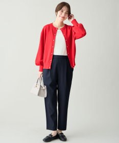 ANY L イージーケアライトストレッチテーパードパンツ