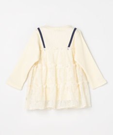 組曲 KIDS 【80-100㎝】スノウレースレイヤードトップス