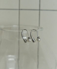 YECCA VECCA 【2WAY】ステンレスパールキャッチピアス