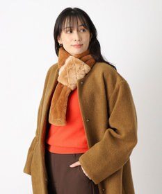 MOONBAT FURLA フェイクファーキルティングマフラー