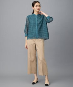 自由区 【カタログ掲載】ジオメトリックレース ブラウス