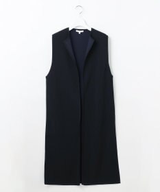 自由区 【WEB限定カラーあり・洗える】クレープストレッチニット ジレ