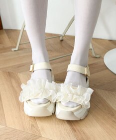 WEGO フリルスポーツ厚底サンダル