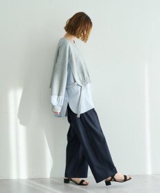 YECCA VECCA シャツレイヤードデザインプルオーバー