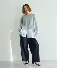 YECCA VECCA シャツレイヤードデザインプルオーバー