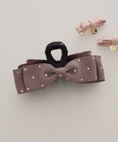 Maison de FLEUR ビジューグログランリボンバンスクリップ