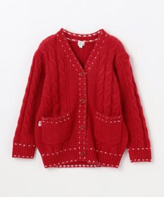 組曲 KIDS 【S-Lサイズ】 ケーブルニットカーディガン