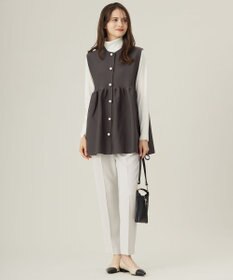 自由区 L 【洗える】シルクウールリブタートルネック ニット